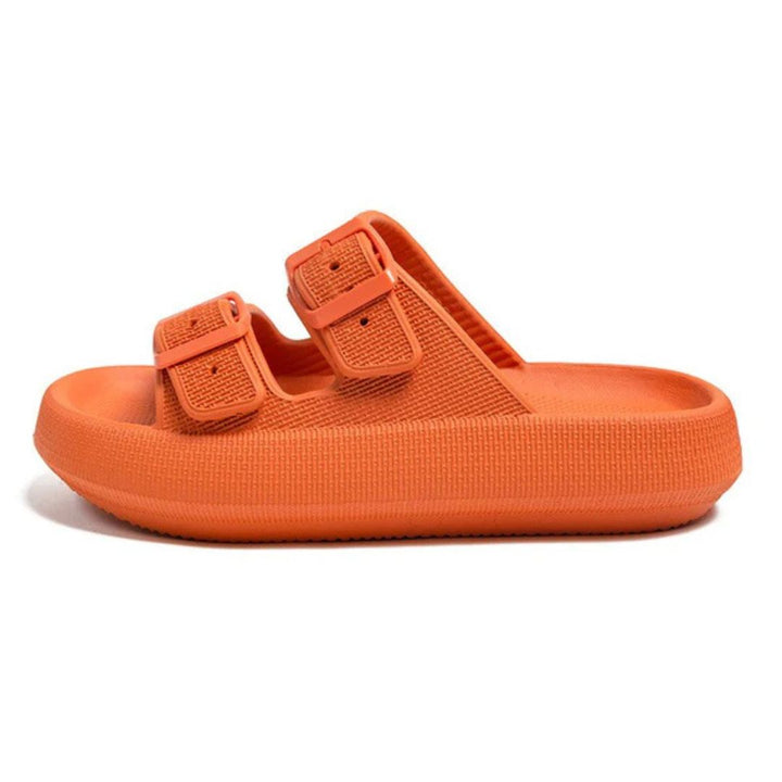 Svarta justerbara unisex sandaler med remmar för perfekt passform. Erbjuder avlastning och komfort under sommar.