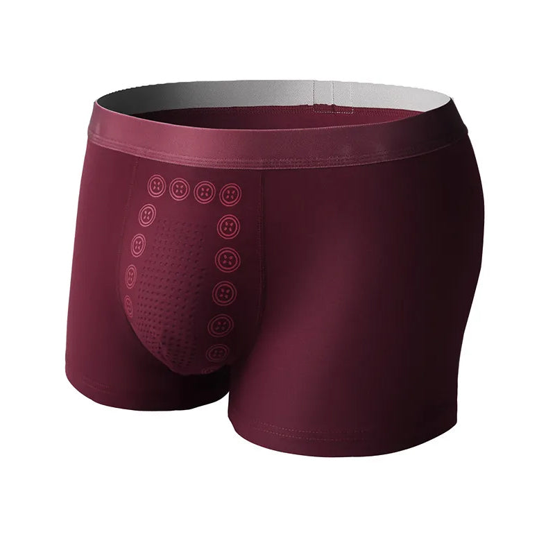 Bekväma antibakteriella boxershorts för män, grafeninfunderad bomull, svart färg, stilfull och funktionell design.