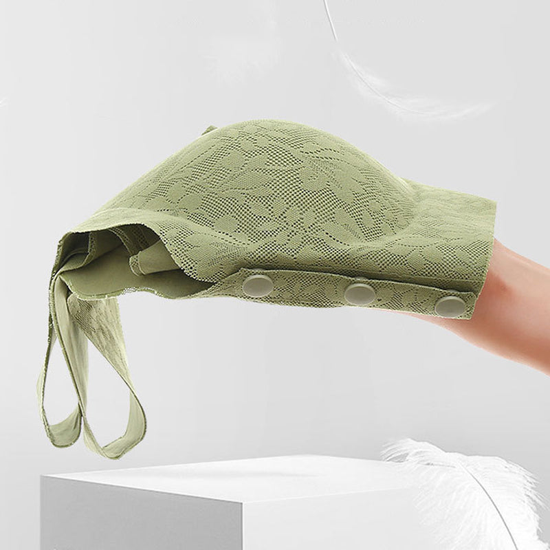"BH med spets och framknäppning, full täckning, andningsbart tyg för komfort och stöd, elegant design för lingerie."