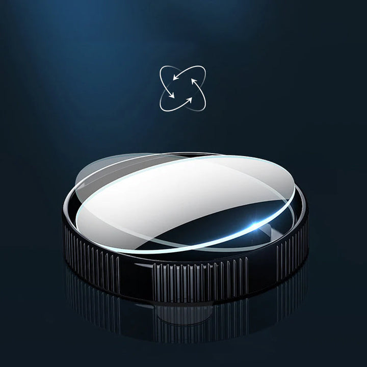 "Bil dödvinkelspegel, 360° rotation, ABS-ram, bionisk design, ger bred syn, ökar säkerhet, enkel montering."