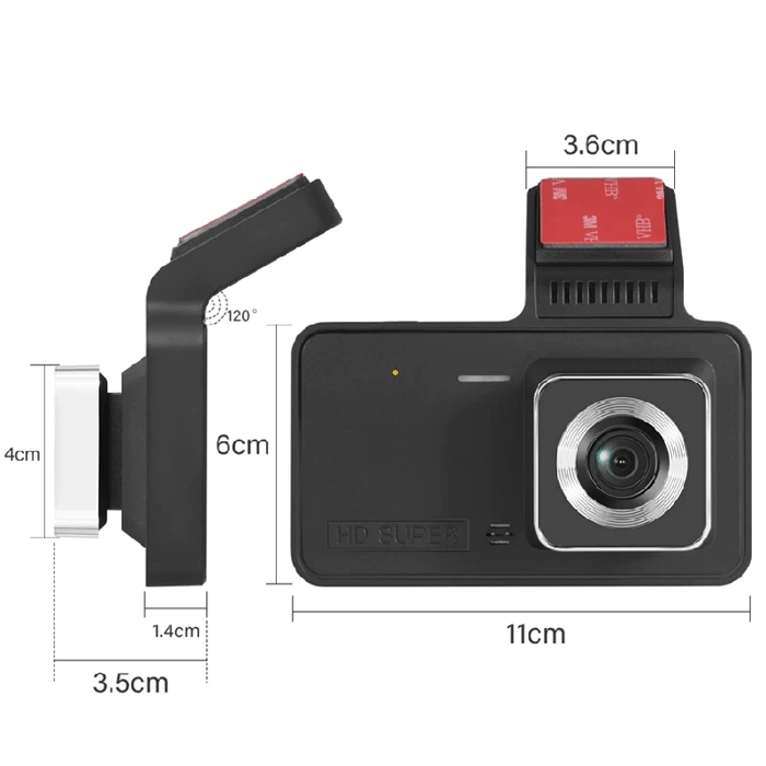 "Bil HD Dash Cam med 170° vidvinkel och nattläge för skarpa 1080P inspelningar, enkelt plug and play."