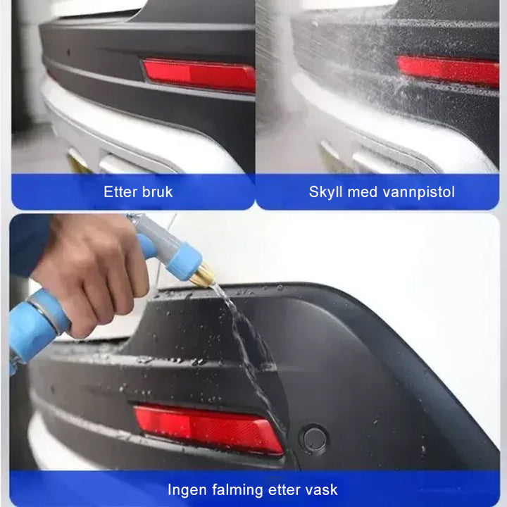 "Bilens interiörmedel för läder och plast, skyddar mot UV och oxidation, ger omedelbar glans och nybilskänsla."
