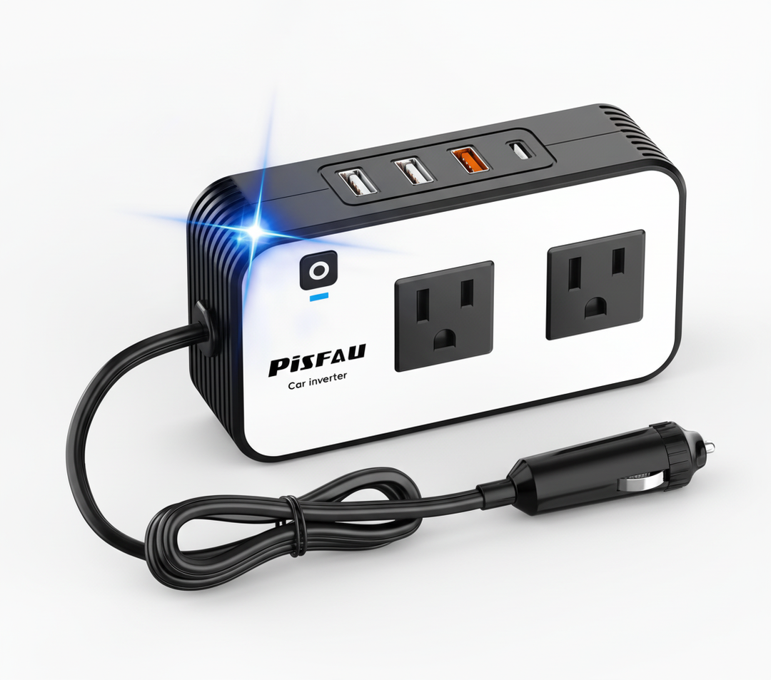 Håll dina enheter laddade med en 200W bilomvandlare. Förvandla bilens ström till 230V för all din elektronik.