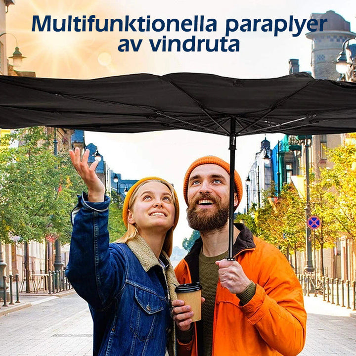 "Bilparasoll solskydd med aluminiumfolie, luktfri och reflekterande, för effektiv värmeisolering och UV-skydd i bilen."