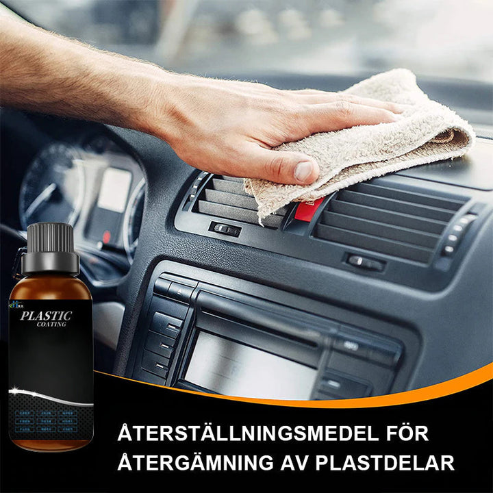 "Bilplast skyddsbeläggning ger glans och skyddar mot repor. Perfekt för långvarigt skydd och estetiskt utseende."