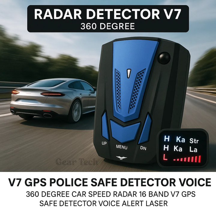 Lättinstallerad radar detektor i bil, ger tidiga varningar om dolda hastighetskameror för din trygghet.