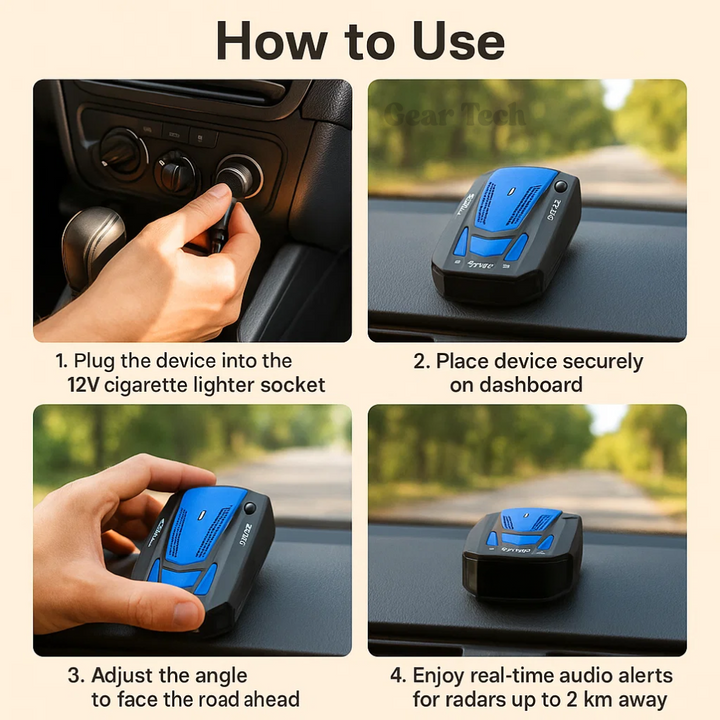 Förbättra din körsäkerhet med denna bilradar detektor som effektivt varnar för fartkontroller.