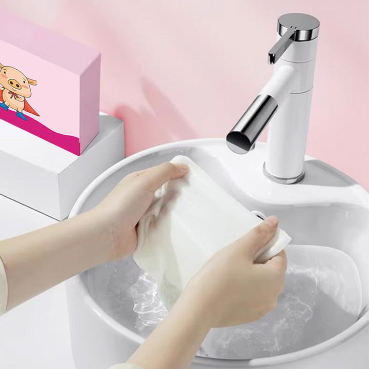 "Bioenzymrengöringstablett, rund form, vit färg, effektiv mot fläckar och bakterier, ger snabb och kraftfull rengöring."