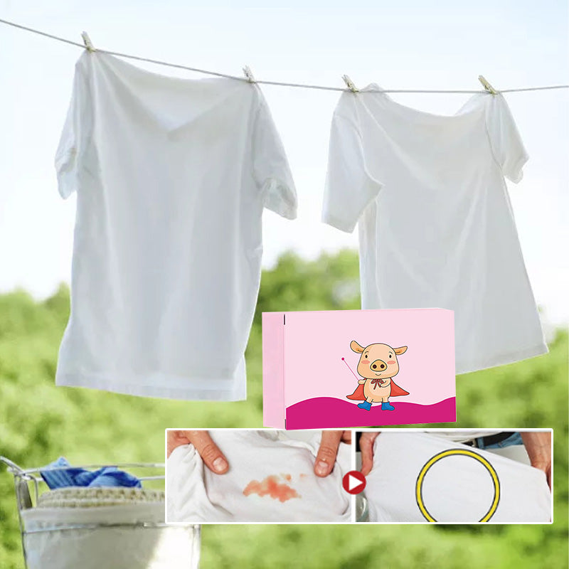 "Bioenzymrengöringstablett, rund form, vit färg, effektiv mot fläckar och bakterier, ger snabb och kraftfull rengöring."