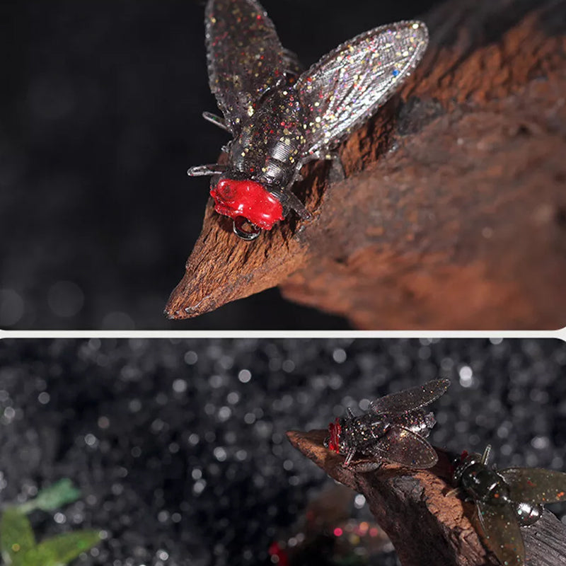 "Bioniskt bete för flugfiske, realistisk insektdesign med levande detaljer, perfekt för fiskeäventyr, 15 mm storlek"