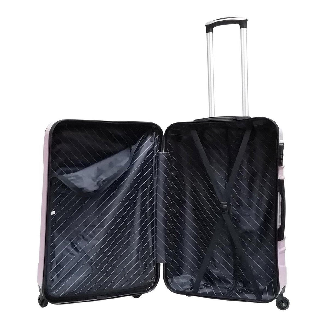 Unisex resekit i blått med 2 hårdskalsväskor, 4 tysta hjul och integrerat kodlås. Lätt att packa för semestern.
