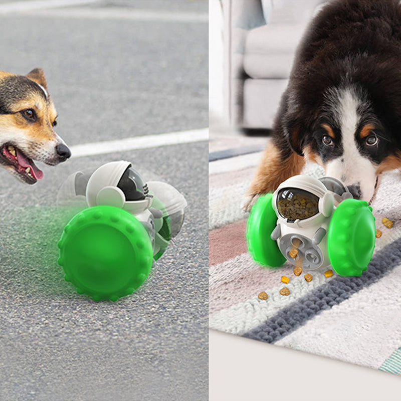 "Blå multifunktionell husdjursleksak för katter och hundar, balanscykel-design, förbättrar motorik, hållbara material"