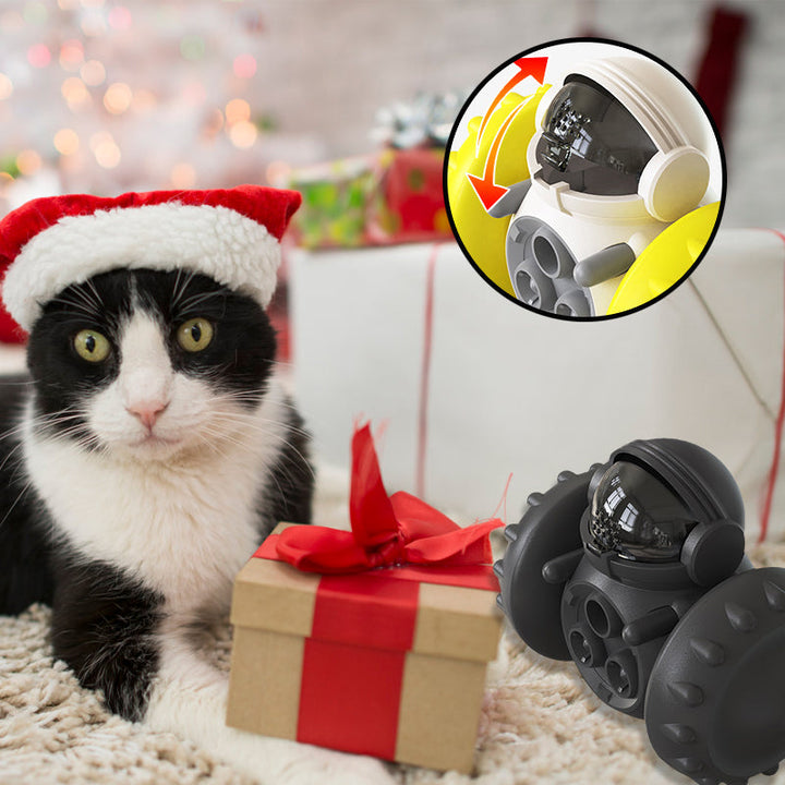 "Blå multifunktionell husdjursleksak för katter och hundar, balanscykel-design, förbättrar motorik, hållbara material"