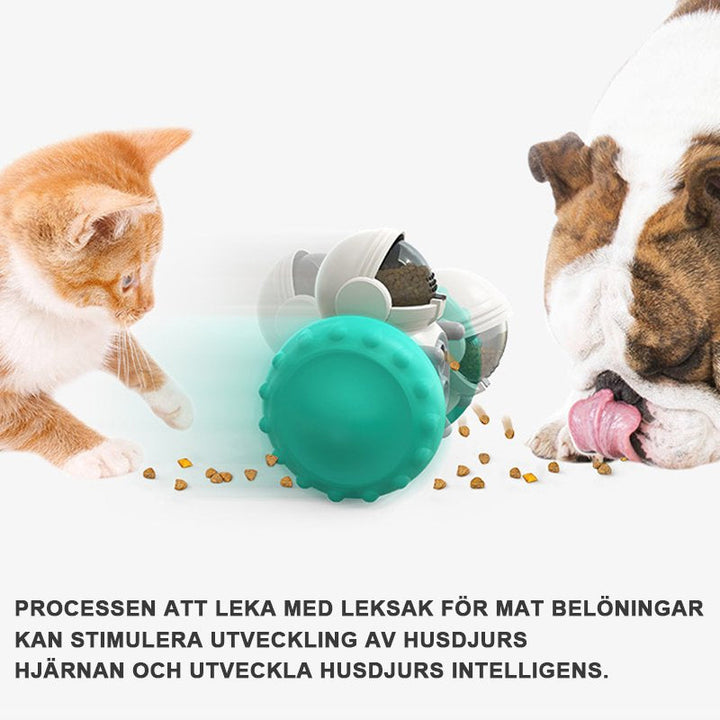 "Blå multifunktionell husdjursleksak för katter och hundar, balanscykel-design, förbättrar motorik, hållbara material"