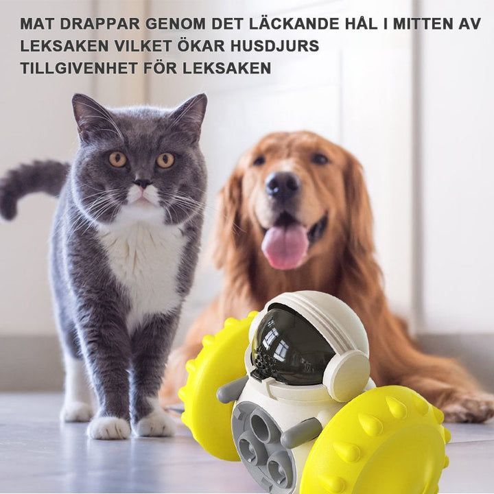 "Blå multifunktionell husdjursleksak för katter och hundar, balanscykel-design, förbättrar motorik, hållbara material"