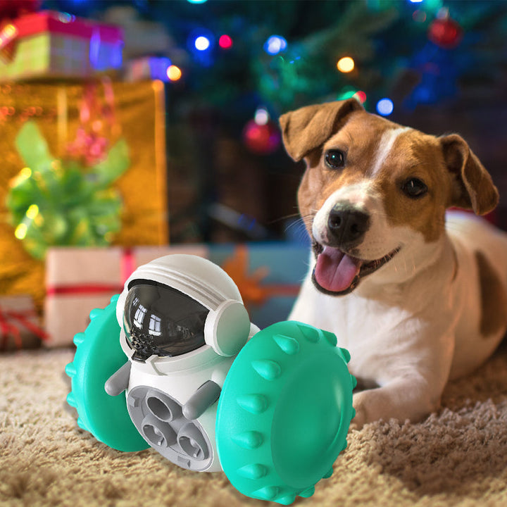 "Blå multifunktionell husdjursleksak för katter och hundar, balanscykel-design, förbättrar motorik, hållbara material"