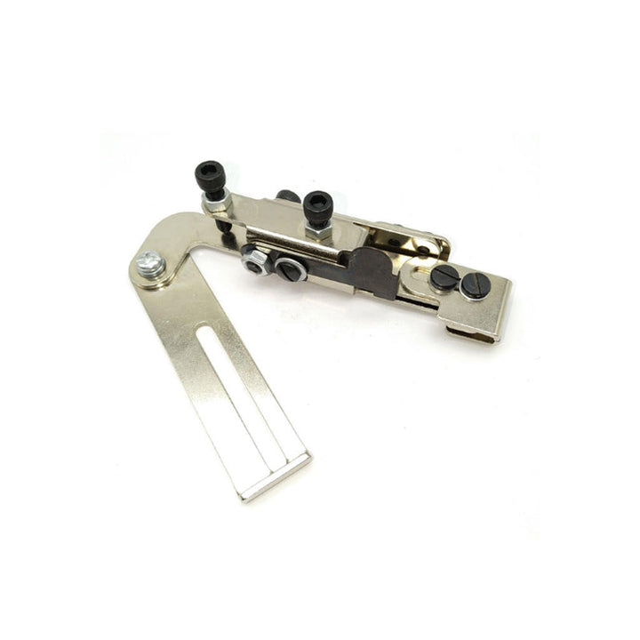 "Blixtlåsfot i rostfritt stål för exakt sömlinjepositionering, universell passform, justerbar, för symaskiner."