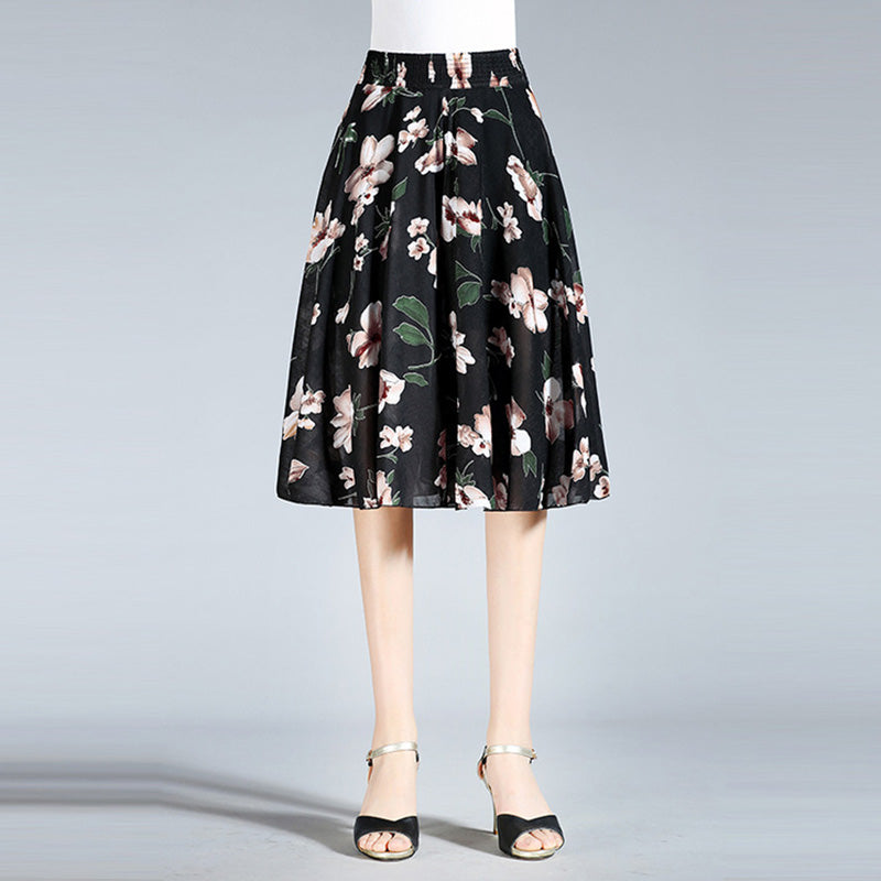 "Breda ben culottes i vintagestil, polyester, kvinnor; elegant byxdesign med avslappnad passform för sommarens garderob."