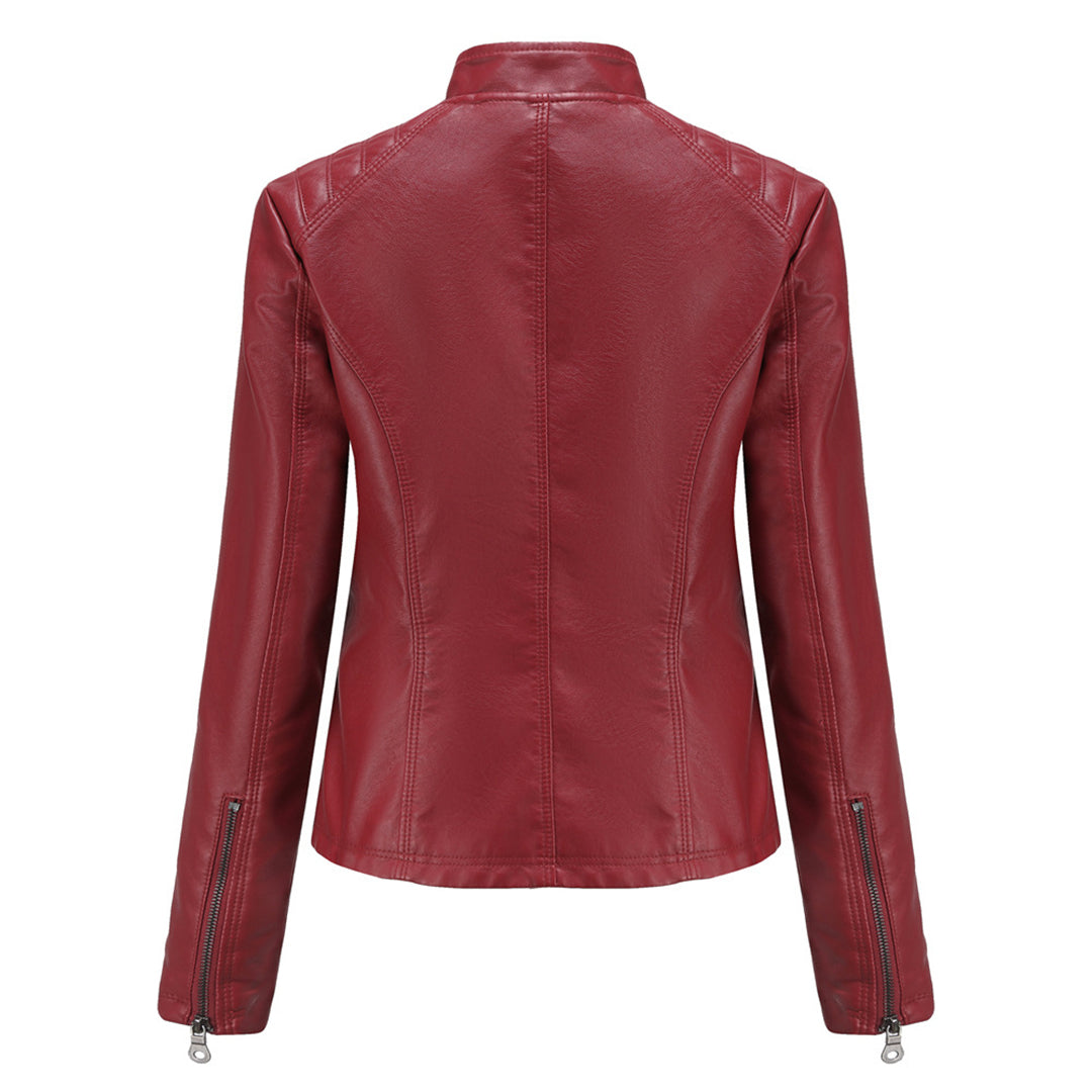 Rosa Damjacka Nova, mångsidig för hösten. Stilren bikerjacka med elegant touch.