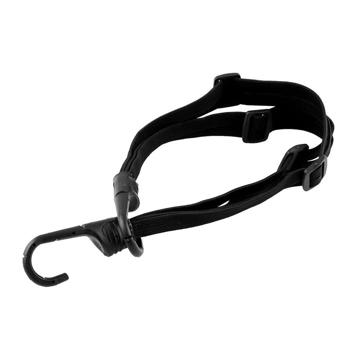 "Bungee-rem i slitstark svart nylon för motorcykelhjälm, säkerställer tryggt bagage under resor, 60 cm lång, med elastiska re