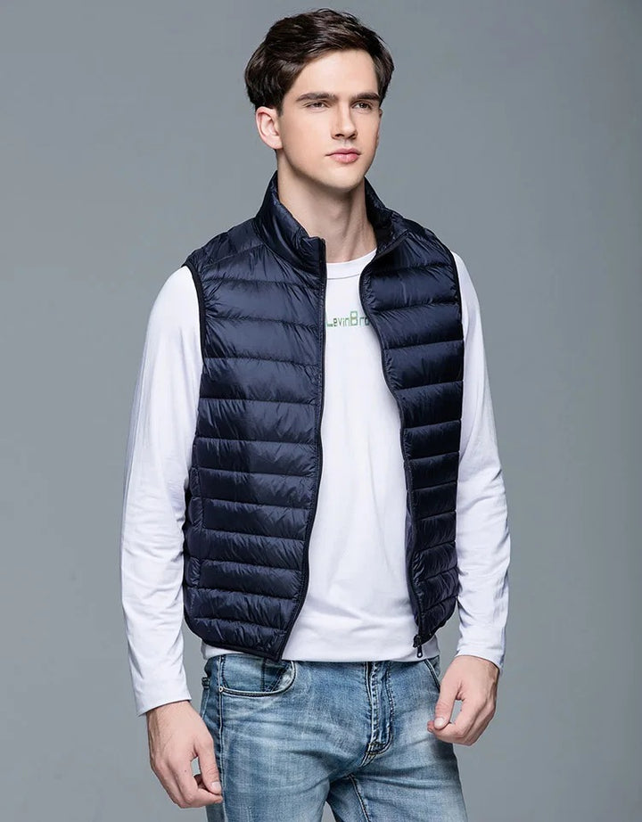Herr Quiltad Bodywarmer med Minimalistisk Design
