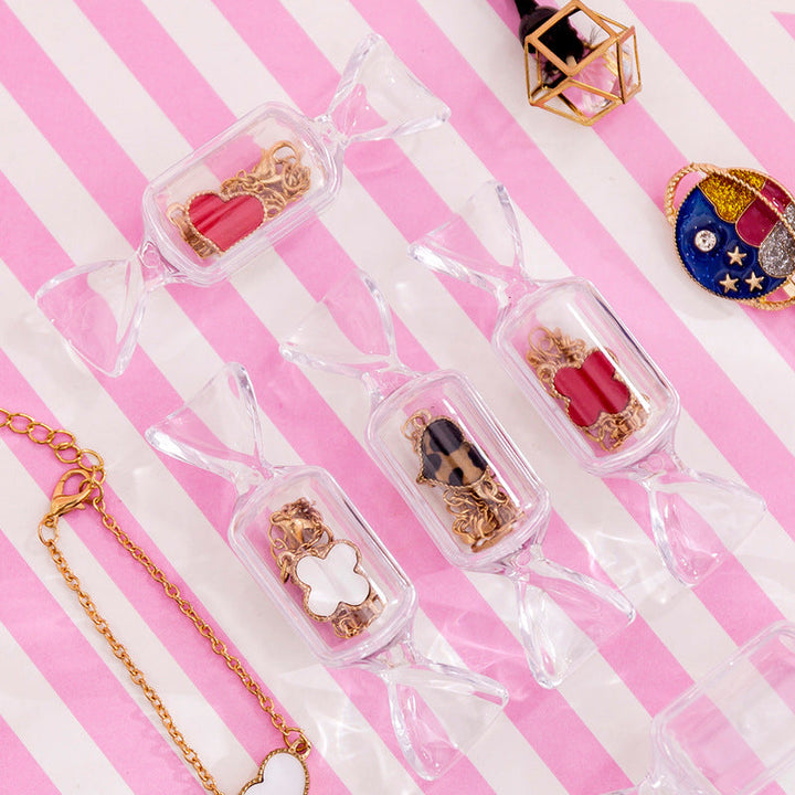 Candyformad smyckesask i rosa, elegant förvaring av smycken och accessoarer, kompakt och multifunktionell.