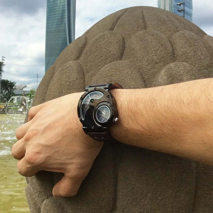 Elegant Dual Time Quartz Klocka