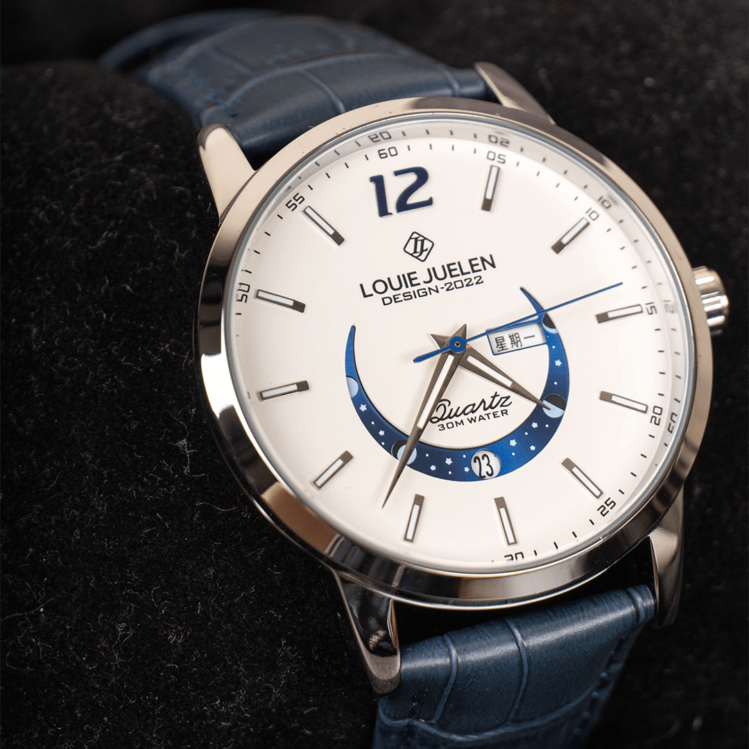 Elegant Luminous Moonphase Klocka