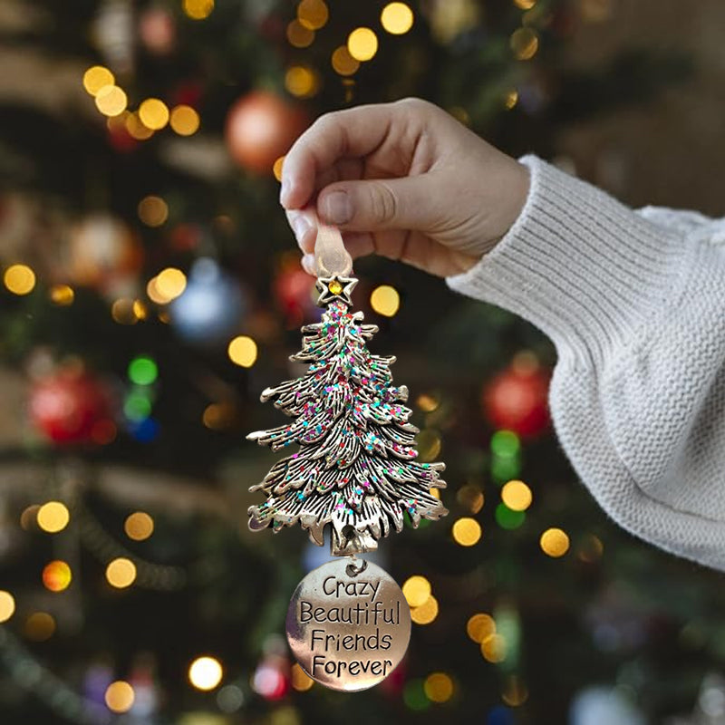 "Charmig julgranformad dekoration för vänskap, perfekt julgåva, uttrycker tacksamhet och kärlek, festlig touch."