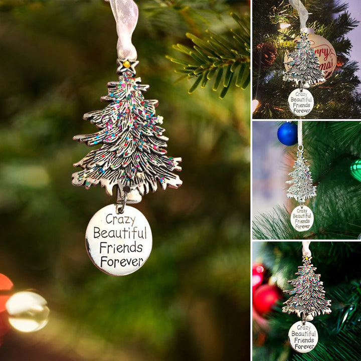 "Charmig julgranformad dekoration för vänskap, perfekt julgåva, uttrycker tacksamhet och kärlek, festlig touch."