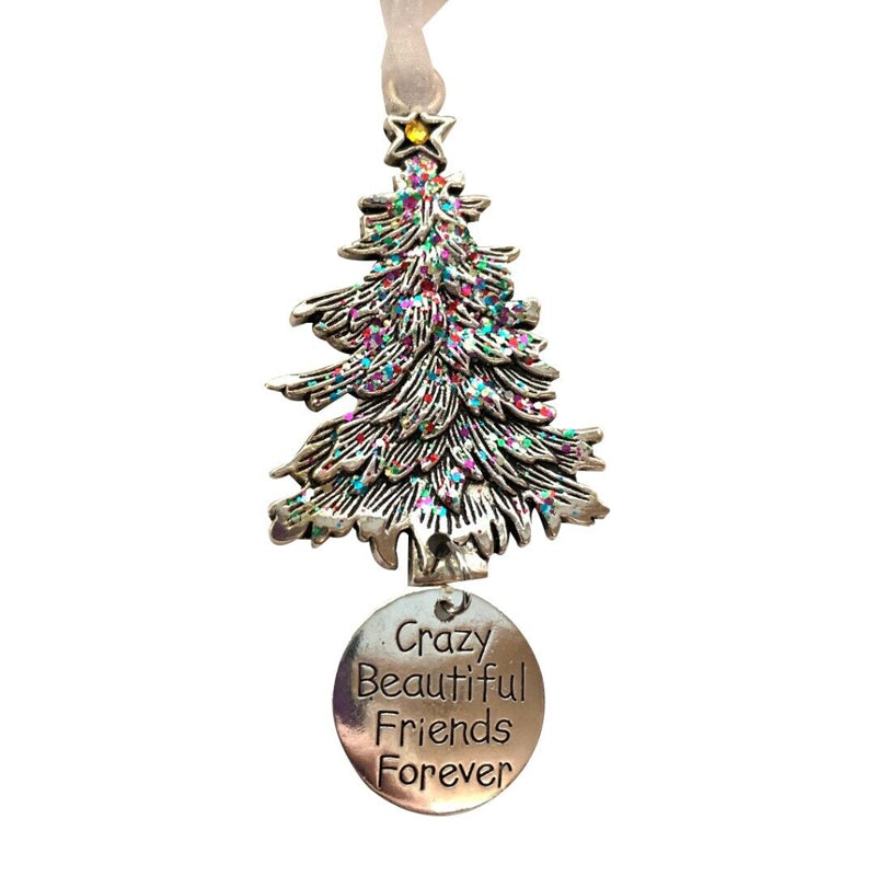 "Charmig julgranformad dekoration för vänskap, perfekt julgåva, uttrycker tacksamhet och kärlek, festlig touch."