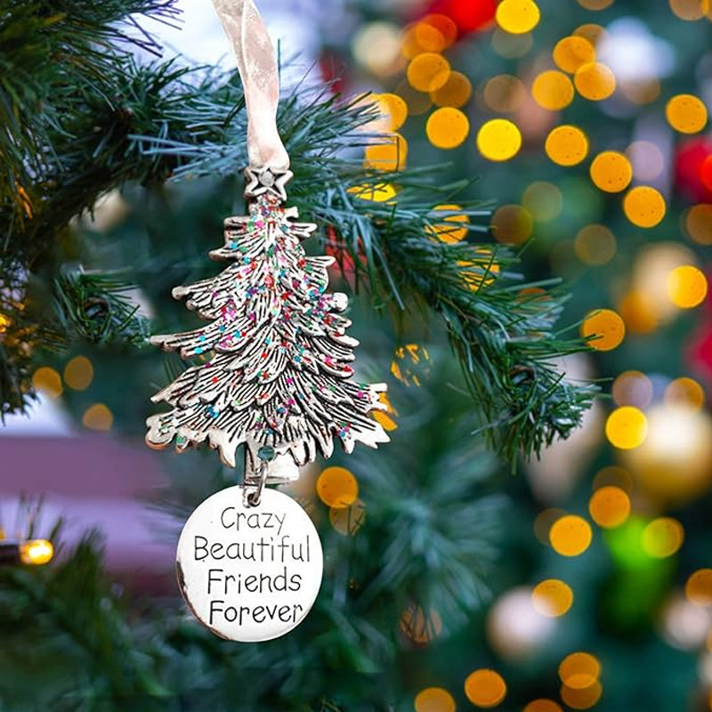 "Charmig julgranformad dekoration för vänskap, perfekt julgåva, uttrycker tacksamhet och kärlek, festlig touch."