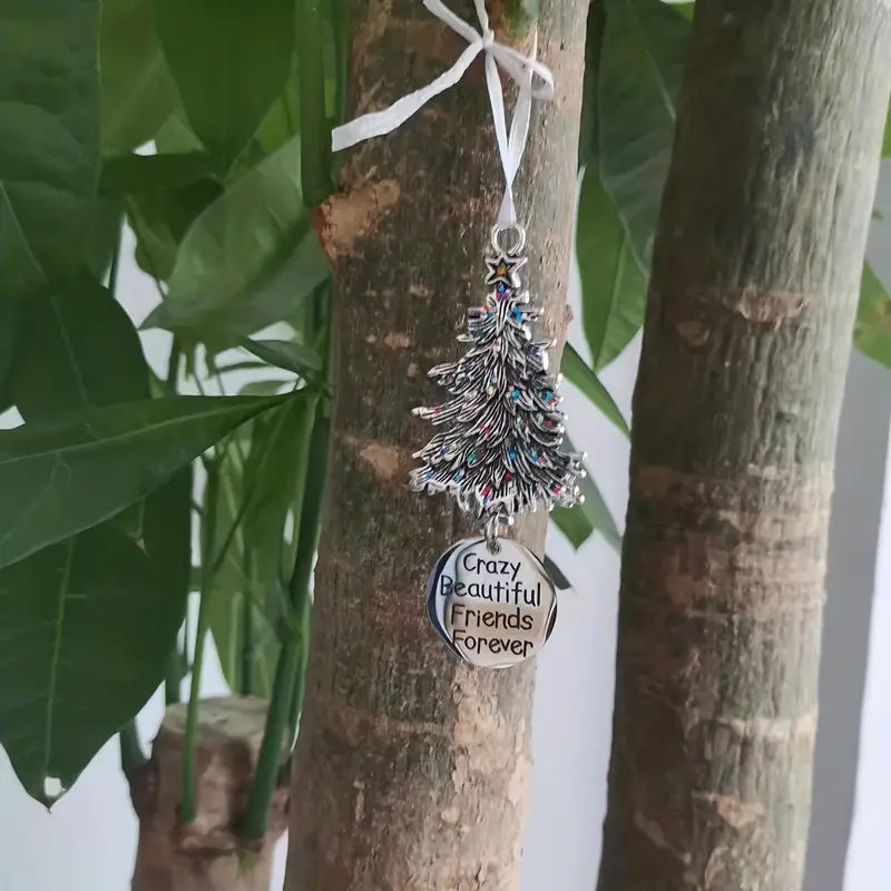 "Charmig julgranformad dekoration för vänskap, perfekt julgåva, uttrycker tacksamhet och kärlek, festlig touch."