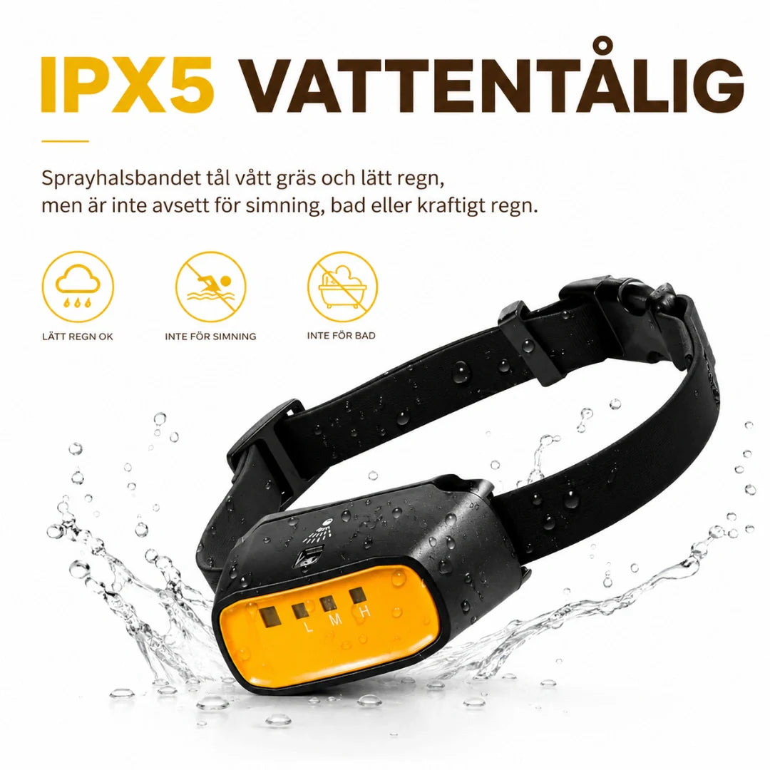 Träna hunden med ett säkert citronella antiskällhalsband. För barkkontroll och ett tystare, lugnare husdjur.