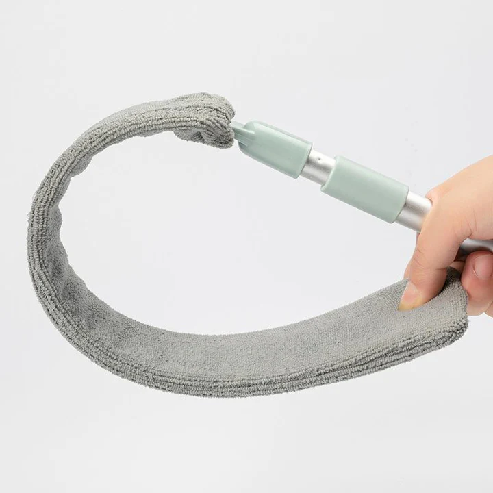 Återanvändbar flexibel dammborste CleanSweep med tvättbar mikrofiberduk för hushållsrengöring.