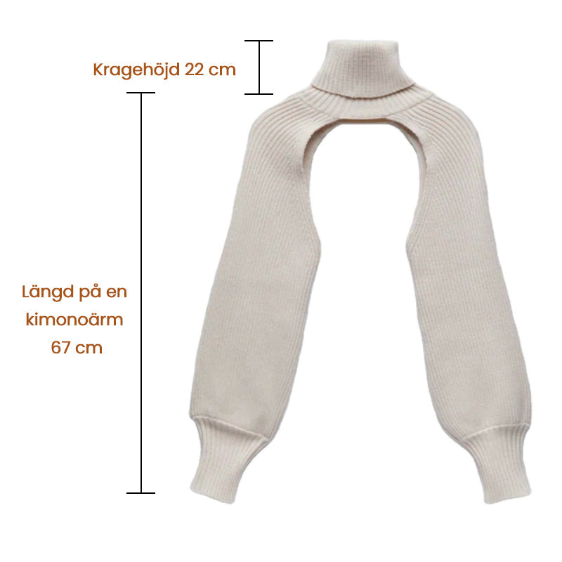 "Coltröja med hög hals och loose bloomer-ärmar, eleganta detaljer för chic look. Perfekt för dammode, olika färgval."