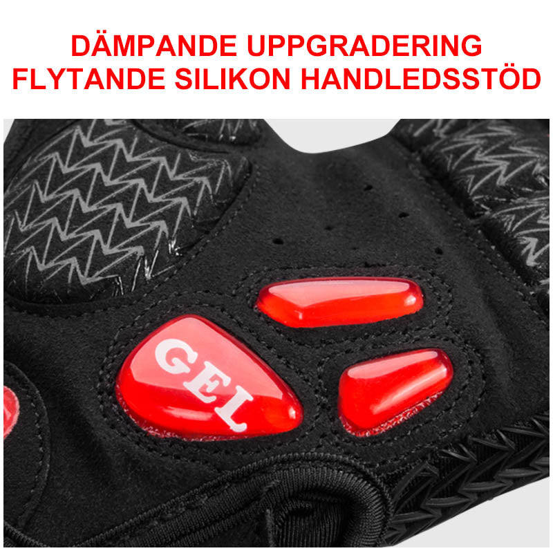 "Cykelhandskar herr/dam med halvfinger, andningsbara, pekskärmsvänliga, svartgrå, idealiska för cykling, sportigt stilrena."