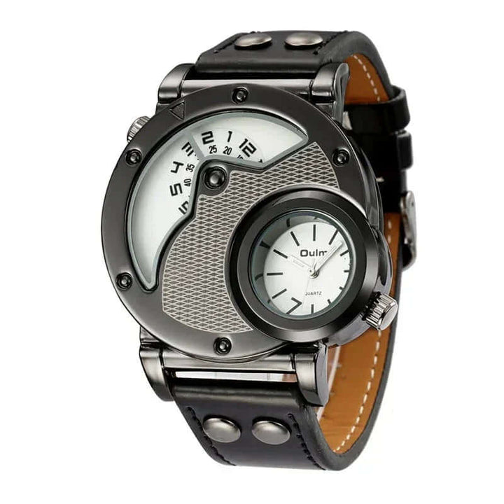 Elegant Dual Time Quartz Klocka