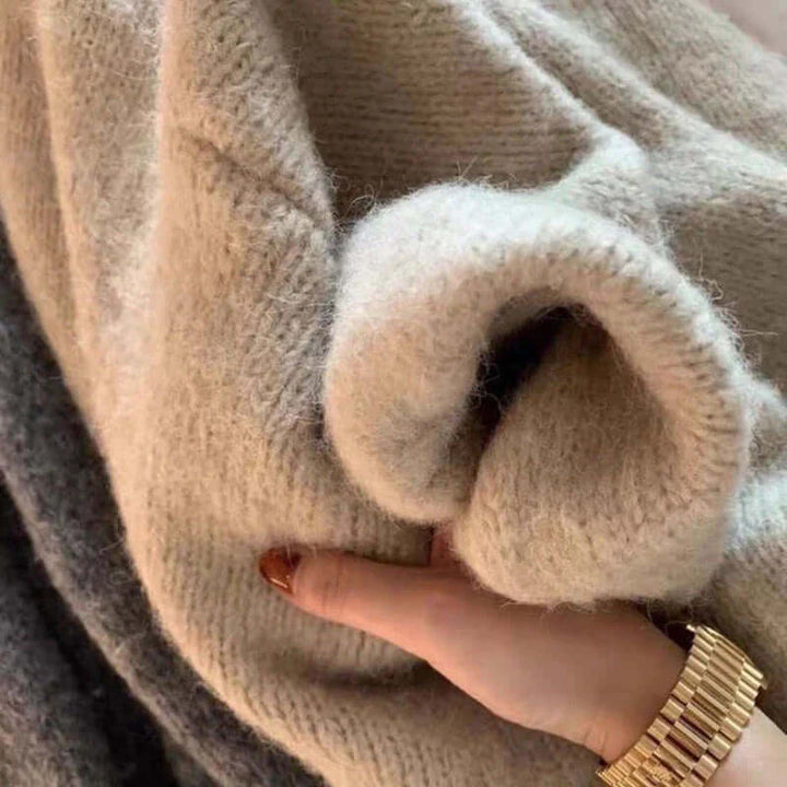 Varm och mysig tjock stickad cardigan för damer