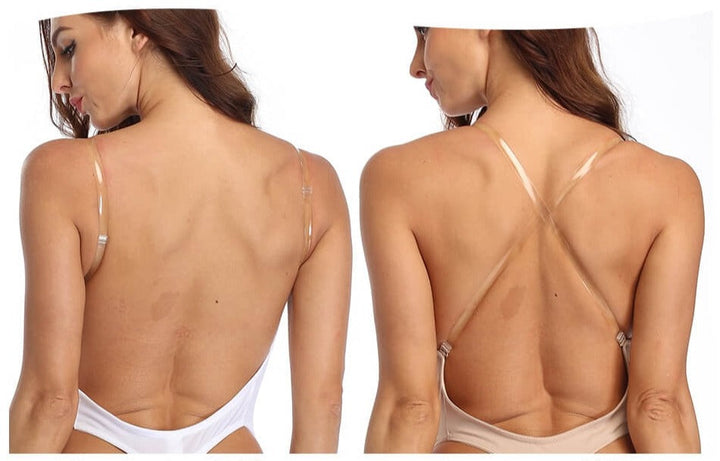 Elegant dam underkläder: Rygglös body shaper med djup V-ringning. Perfekt som innetröja eller under festkläder.