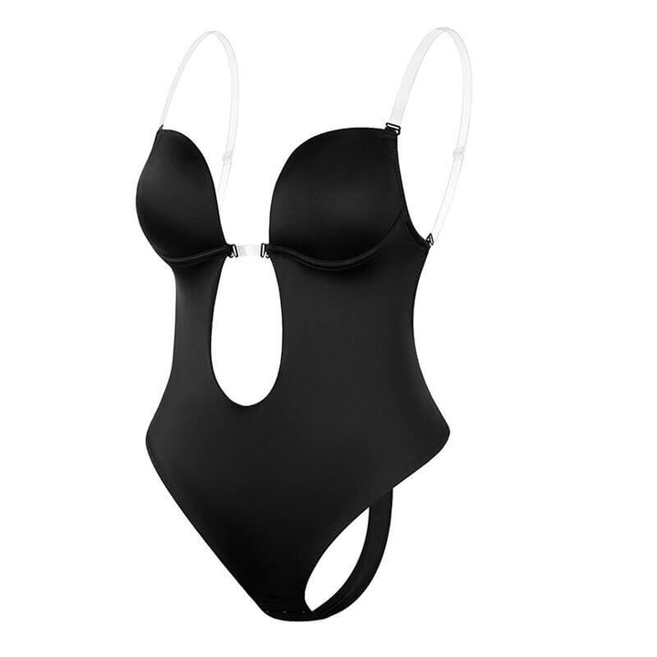 Kroppsformande body shaper för dam. Osynlig siluett, djup V-ringning & rygglös design. Idealisk för vardagslyx.