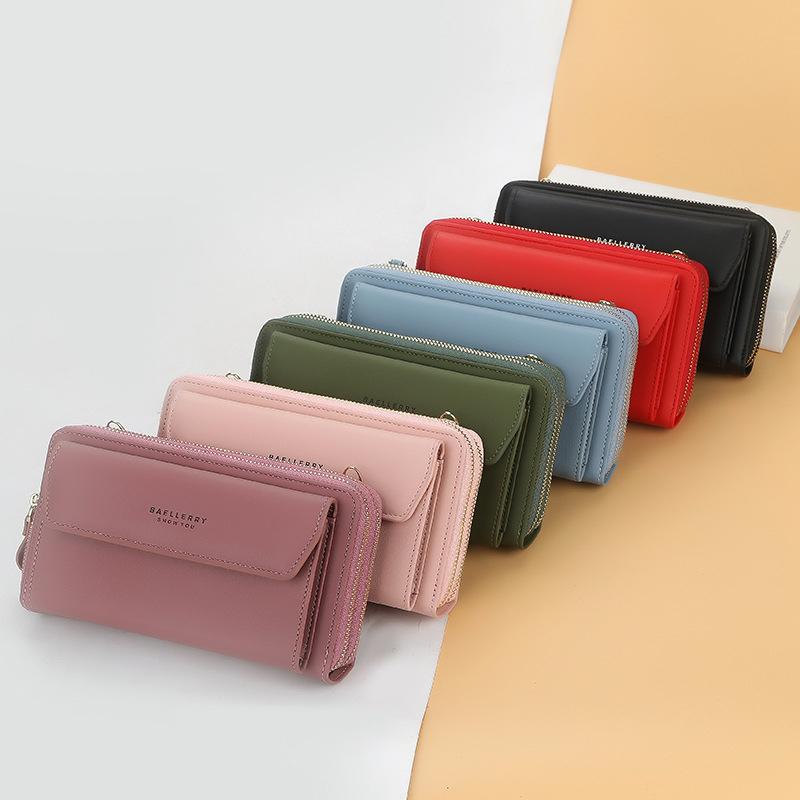"Dam crossbody-väska av rosa PU-läder med stor kapacitet och flera fack, snygg och hållbar; perfekt för alla tillfällen."