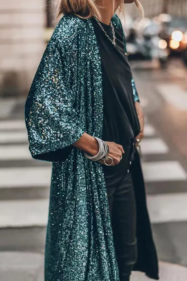 Kvinnors glittriga paljettvindväst, ett måste för en glamourös look