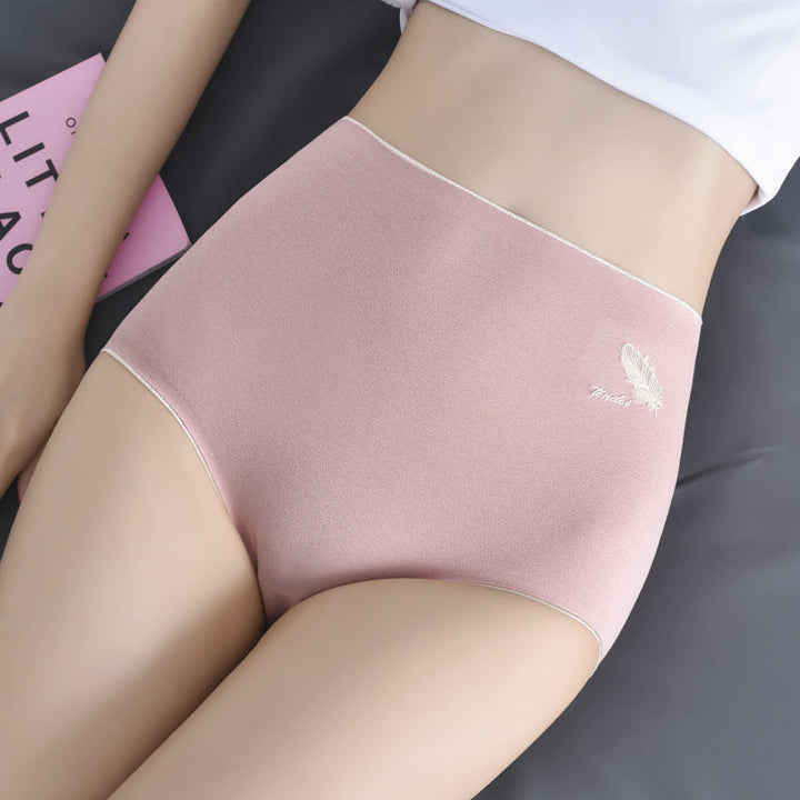 "Dam högmidjade triangelshorts i rosa bomull, komfortabel design och andas för stöd och stil."