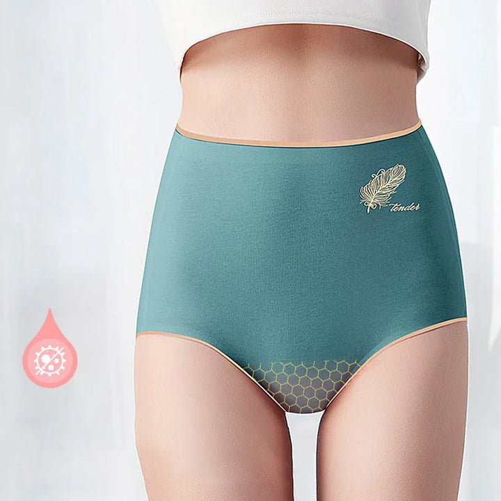 "Dam högmidjade triangelshorts i rosa bomull, komfortabel design och andas för stöd och stil."