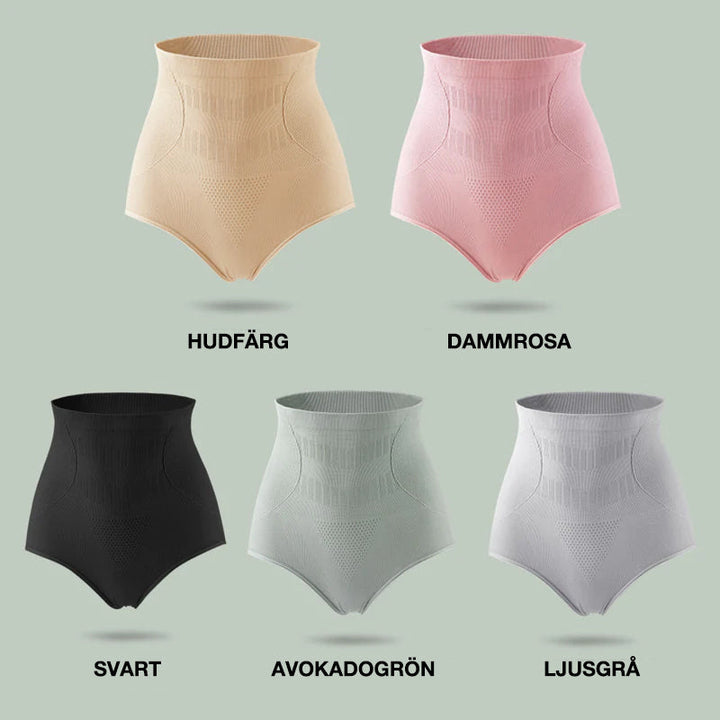 "Dam kurvformande hi-waist trosa, lyfteffekt, hudfärgad, sömlös design, shapewear, bekväm och stilren lingerie."