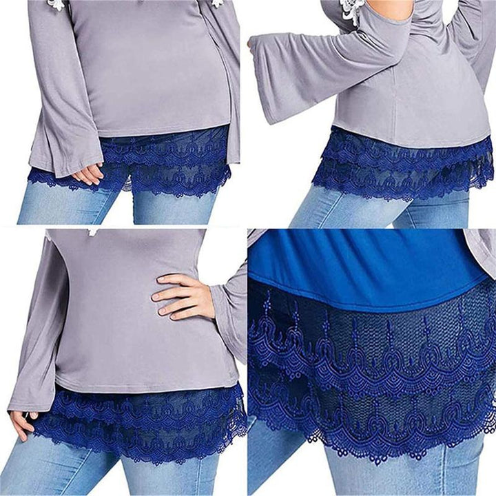 "Dam mini kjol skjortförlängare i polyester, elegant design i flera färger för en stilren look. Perfekt under korta toppar."