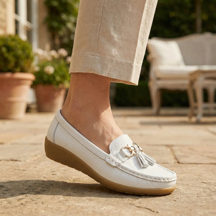 Gemma dammokassiner: Lätta vardagsskor, bekväma slip-ons. Perfekta fotriktiga loafers.
