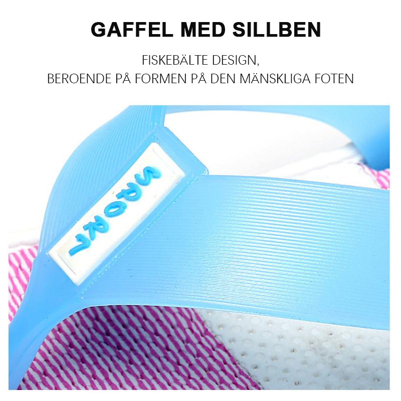 "Dam Soft Rainbow Flip-Flops Sandaler med färgglad design och mjuk EVA-sula, perfekta för både strand och vardagsbruk."