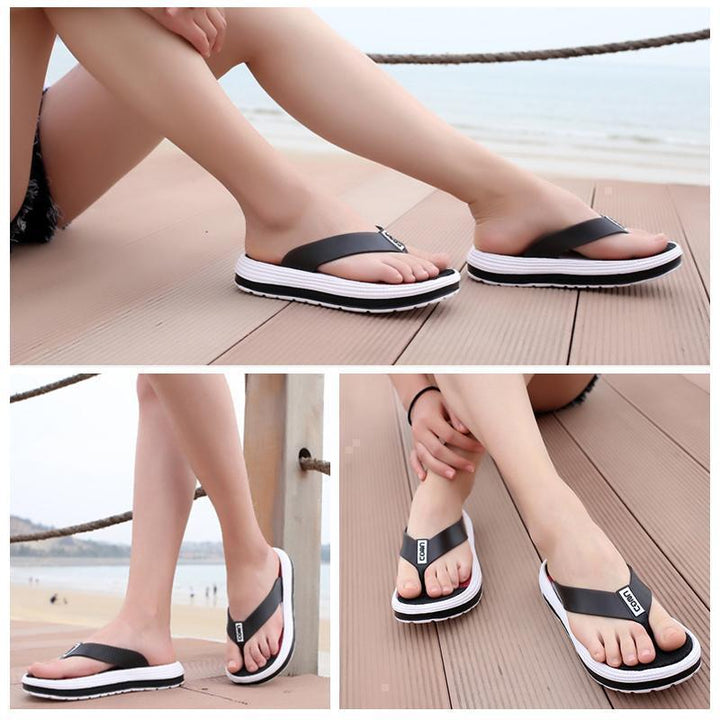 "Dam Soft Rainbow Flip-Flops Sandaler med färgglad design och mjuk EVA-sula, perfekta för både strand och vardagsbruk."